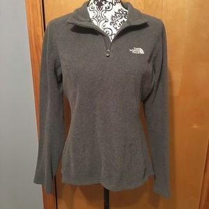 M North Face Gray Quarter Zip Fleece